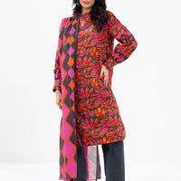 Printed Viscose Black Unstitched Suit - Alkaram