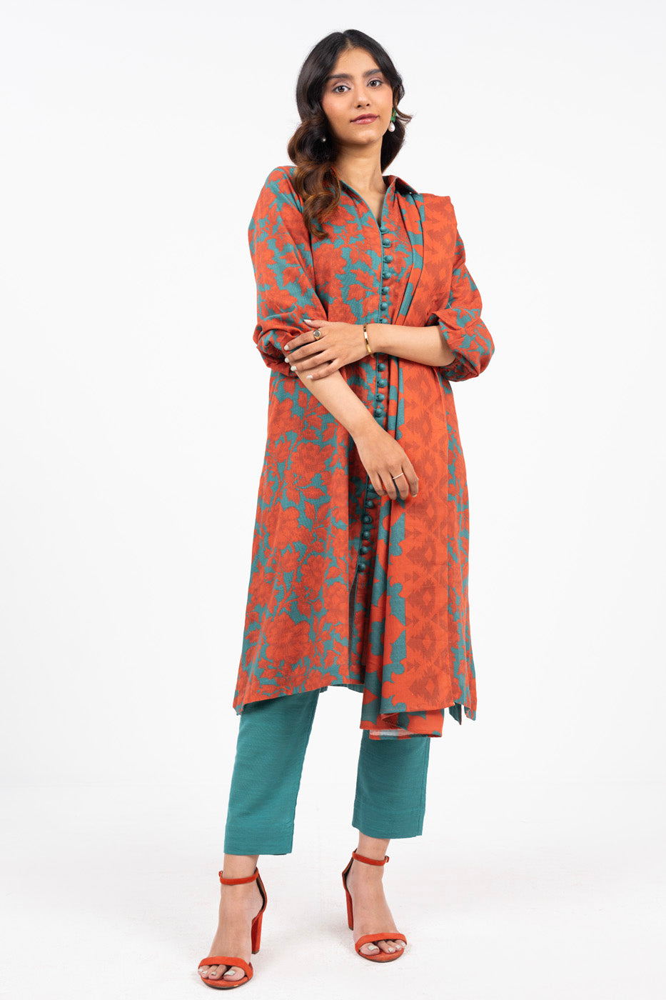 Printed Viscose Green Unstitched Suit - Alkaram