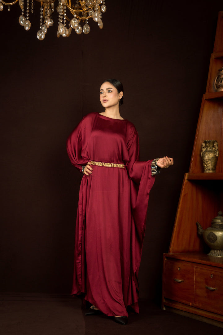 Maroon Aura Kaftan