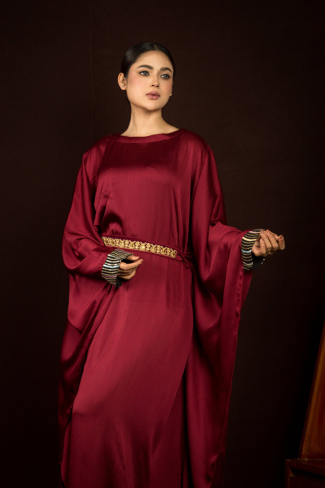 Maroon Aura Kaftan