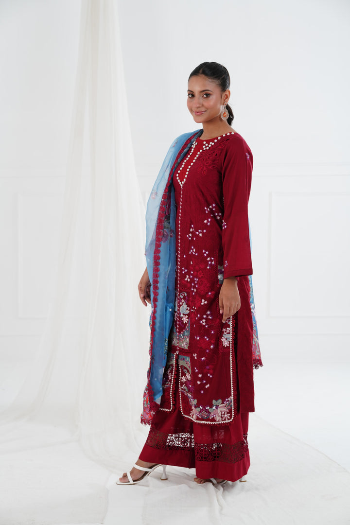 Glacis - Afrozeh Luxury Lawn Stitched