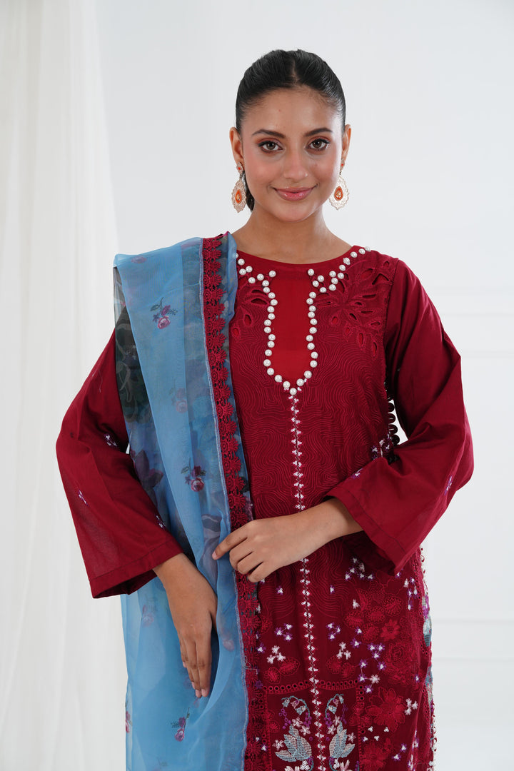 Glacis - Afrozeh Luxury Lawn Stitched