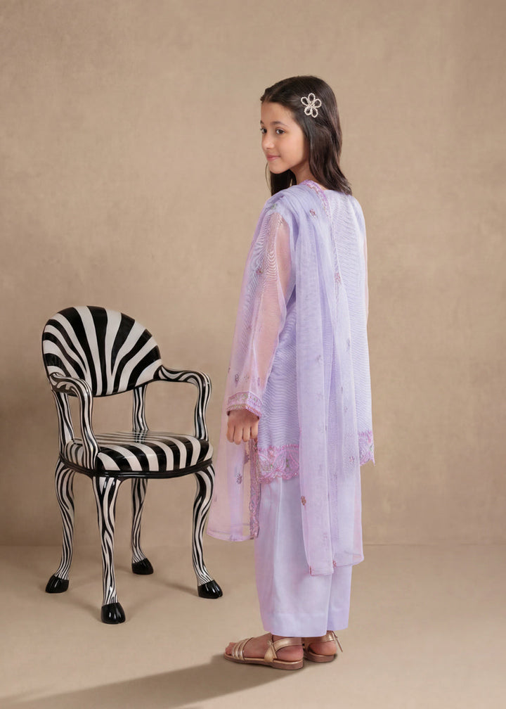 Poly Net Lilac Stitched Suit - Bonanza