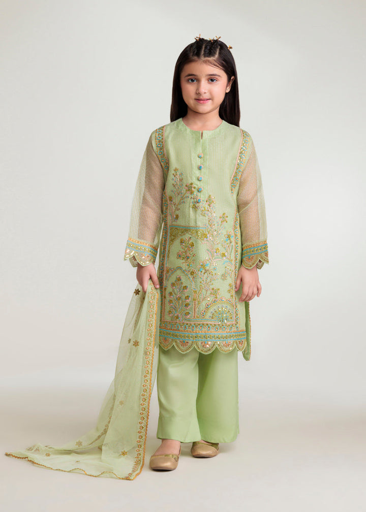 Jacquard Teal Green Stitched Suit - Bonanza