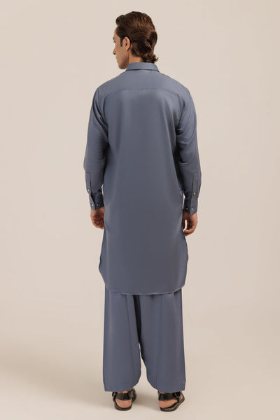 Blended Grey Kurta Shalwar - Bonanza