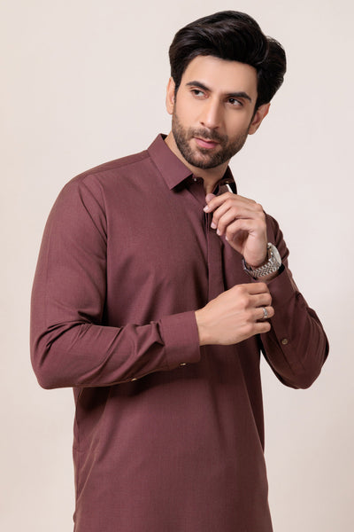 Blended Rust Kurta Shalwar - Bonanza