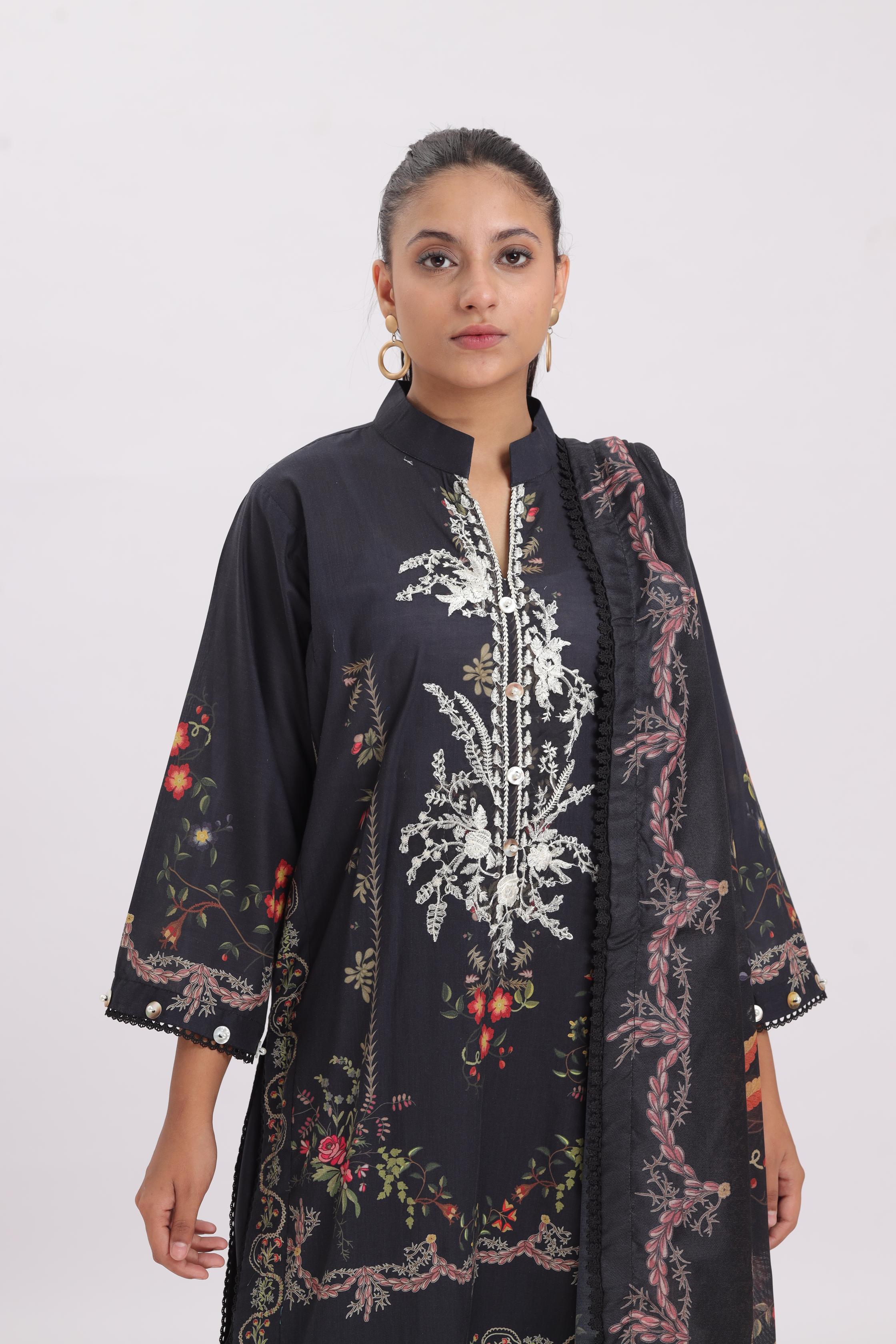 Design 5A - Sana Safinaz Mahay Printed Stitched – Janan