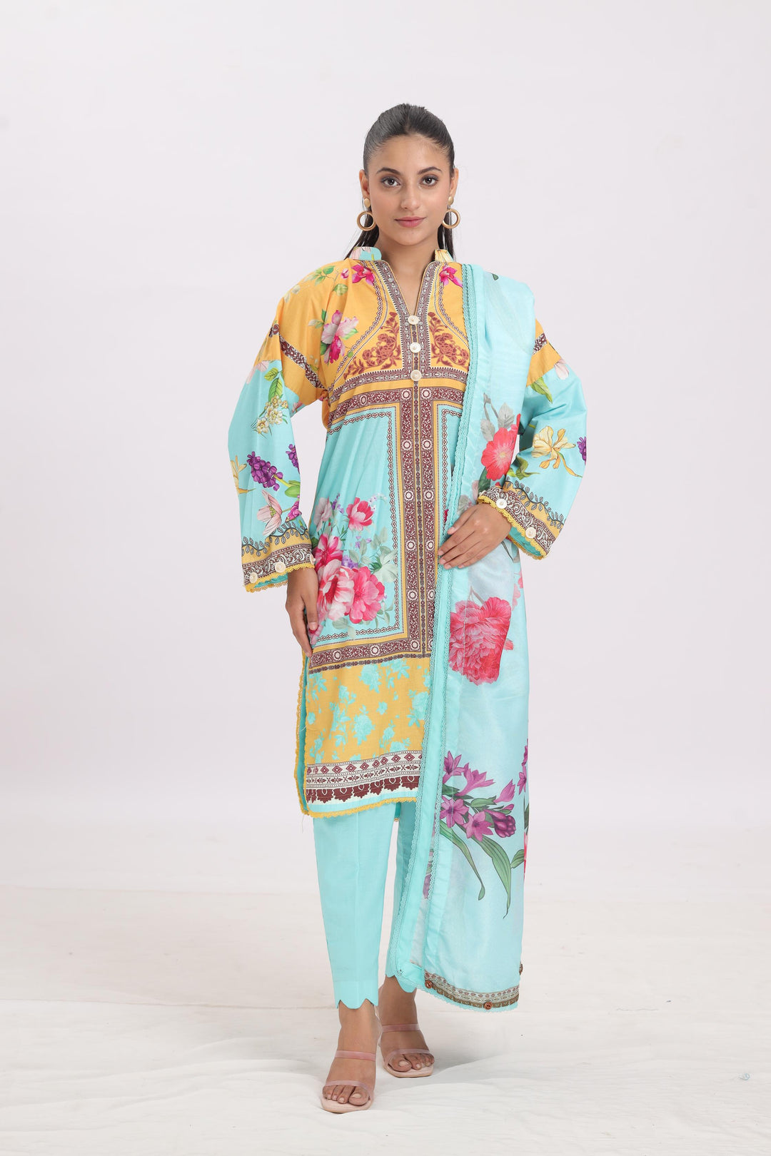 Design 9A - Sana Safinaz Mahay Printed Stitched