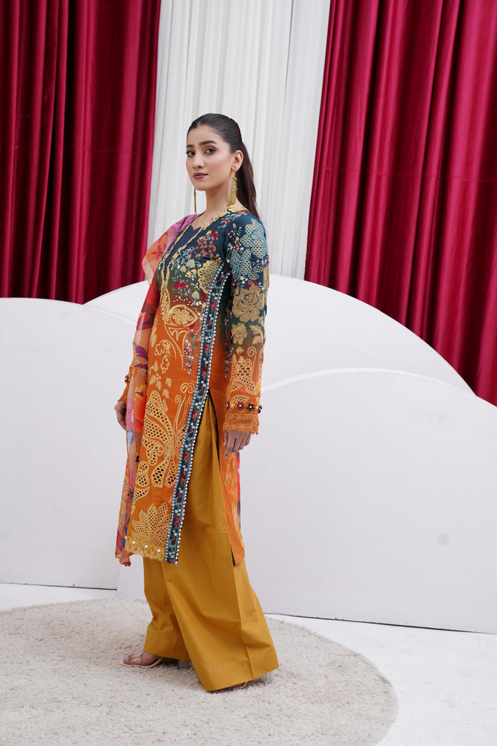 Halcy - Afrozeh Luxury Lawn Stitched