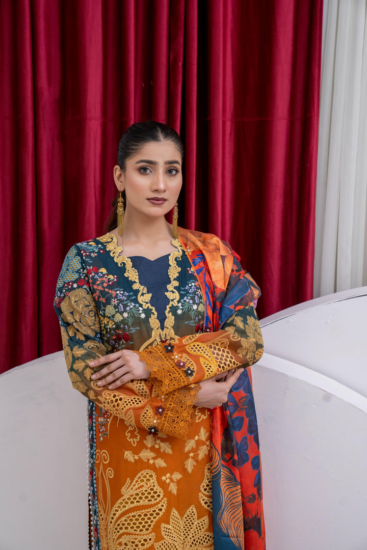 Halcy - Afrozeh Luxury Lawn Stitched