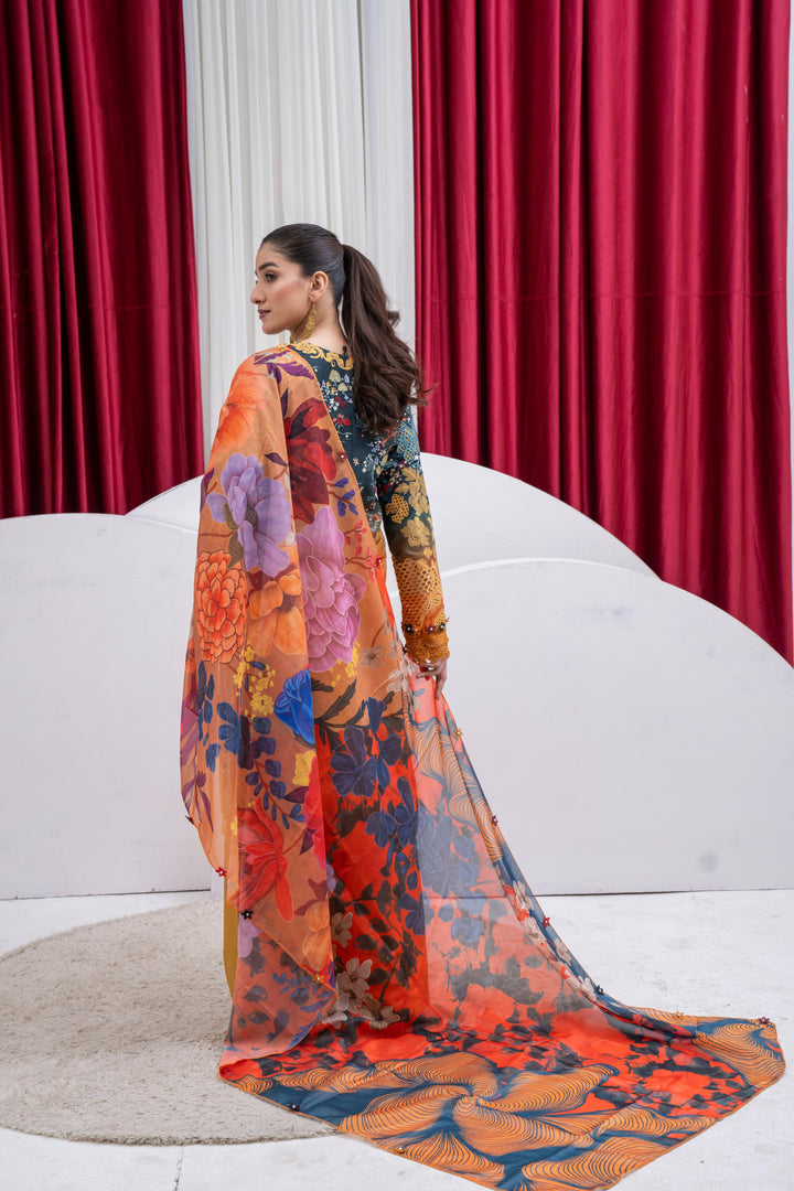 Halcy - Afrozeh Luxury Lawn Stitched