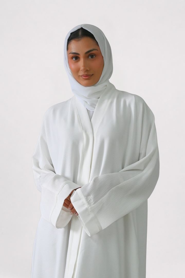 White Signature Abaya