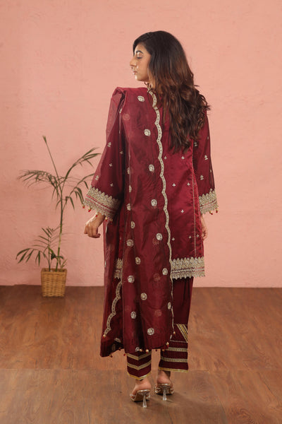 Design 2 - AlKaram Stitched Heavy Formals 24'