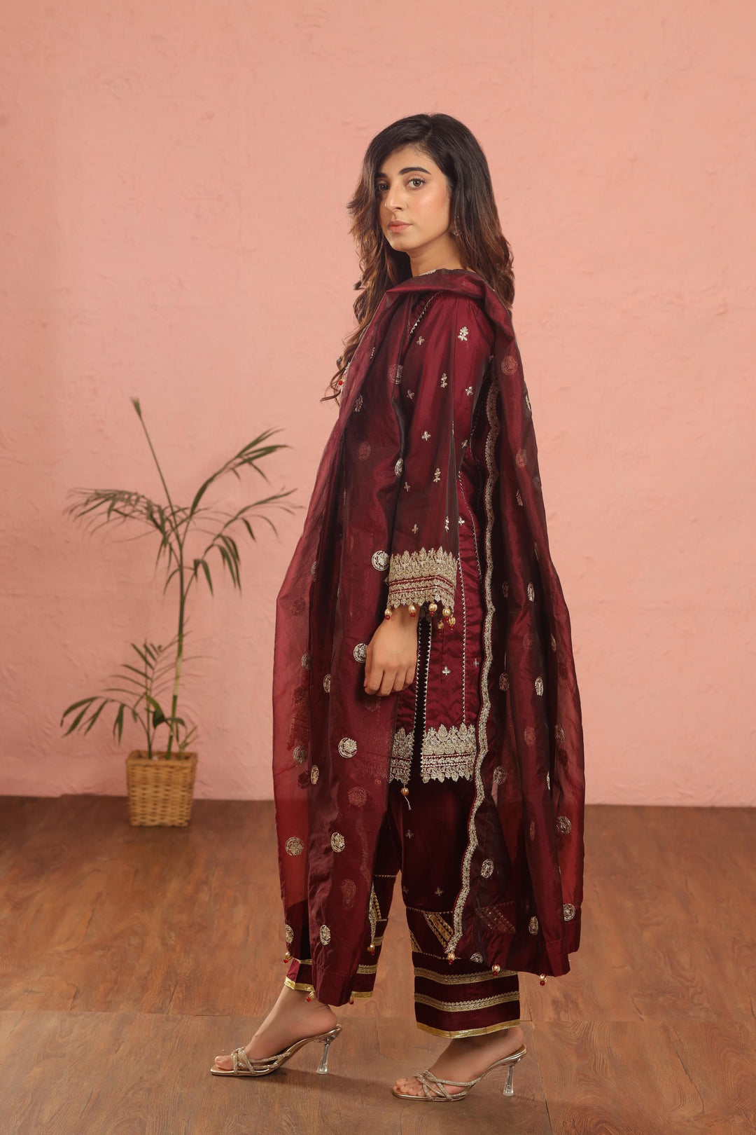Design 2 - AlKaram Stitched Heavy Formals 24'