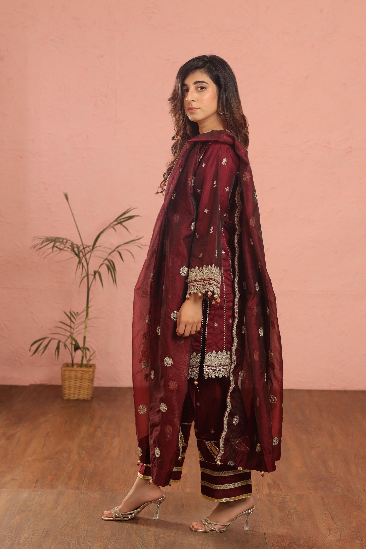 Design 2 - AlKaram Stitched Heavy Formals 24'