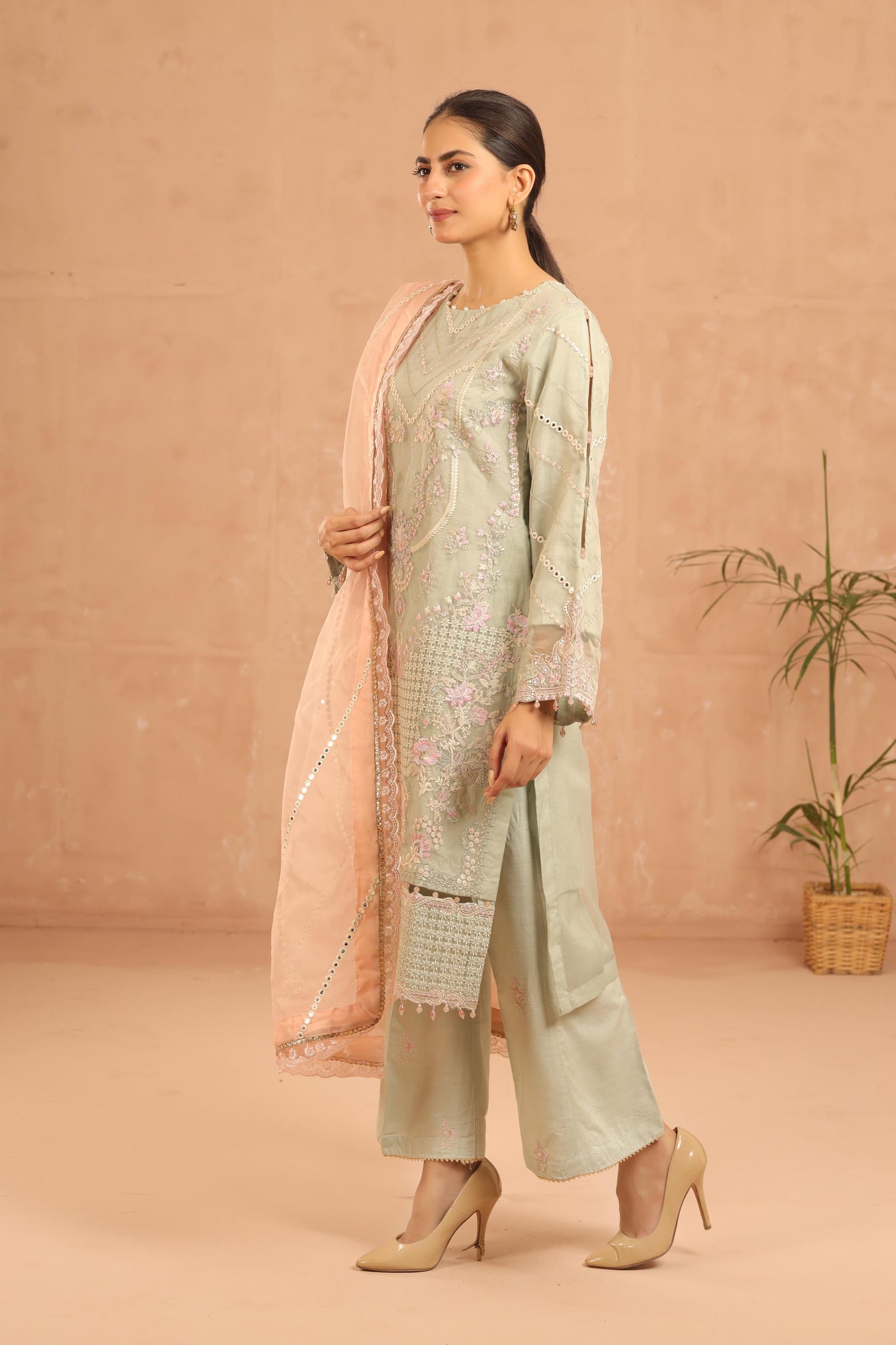 Design 3 - AlKaram Stitched Heavy Formals 24'