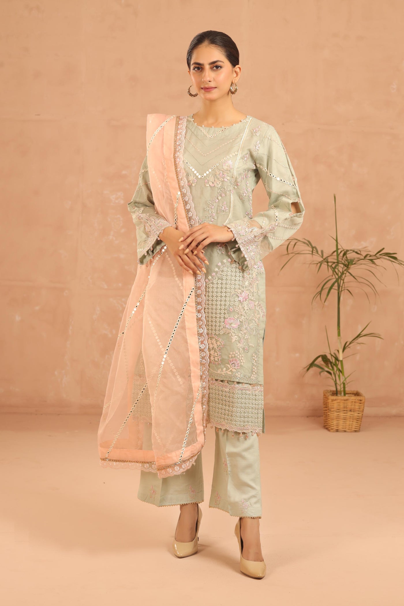 Design 3 - AlKaram Stitched Heavy Formals 24'