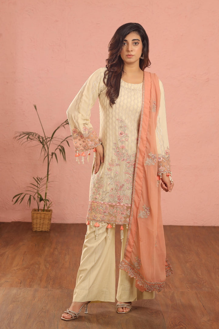 Design 6 - AlKaram Stitched Heavy Formals 24'