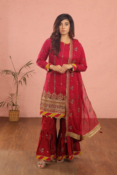 Design 7 - AlKaram Stitched Heavy Formals 24'