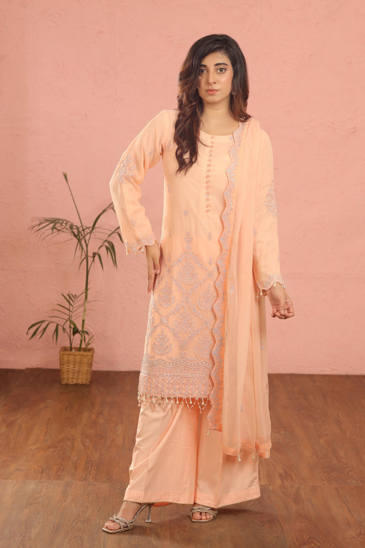 Design 8 - AlKaram Stitched Heavy Formals 24'