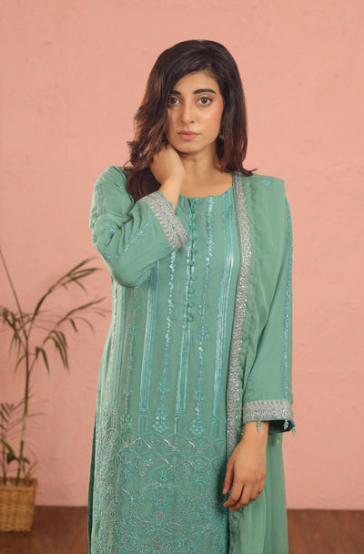 Design 9 - AlKaram Stitched Heavy Formals 24'