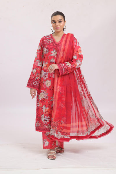 Honeyrose - Ayzel Printed Embroidered Stitched