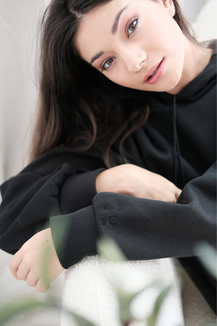 Signature Black Hoodie Dress