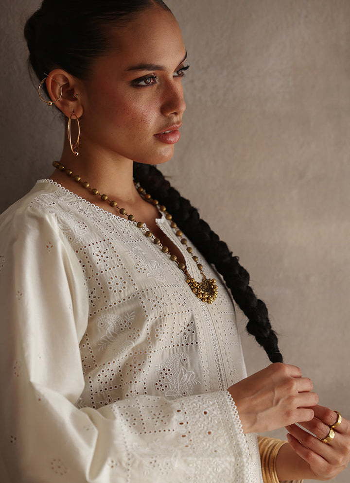 Pure Cotton Beige Kurti - Image