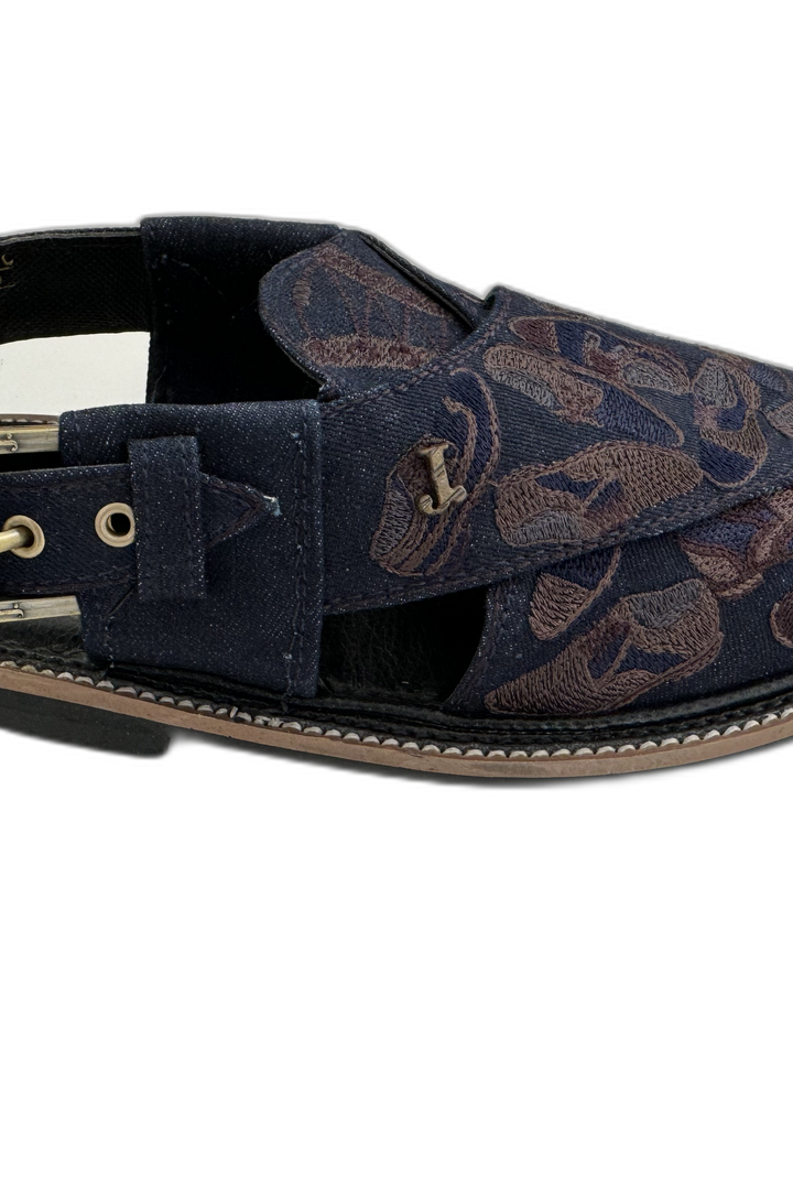 Black Peshawari Chappal - J. Junaid Jamshed