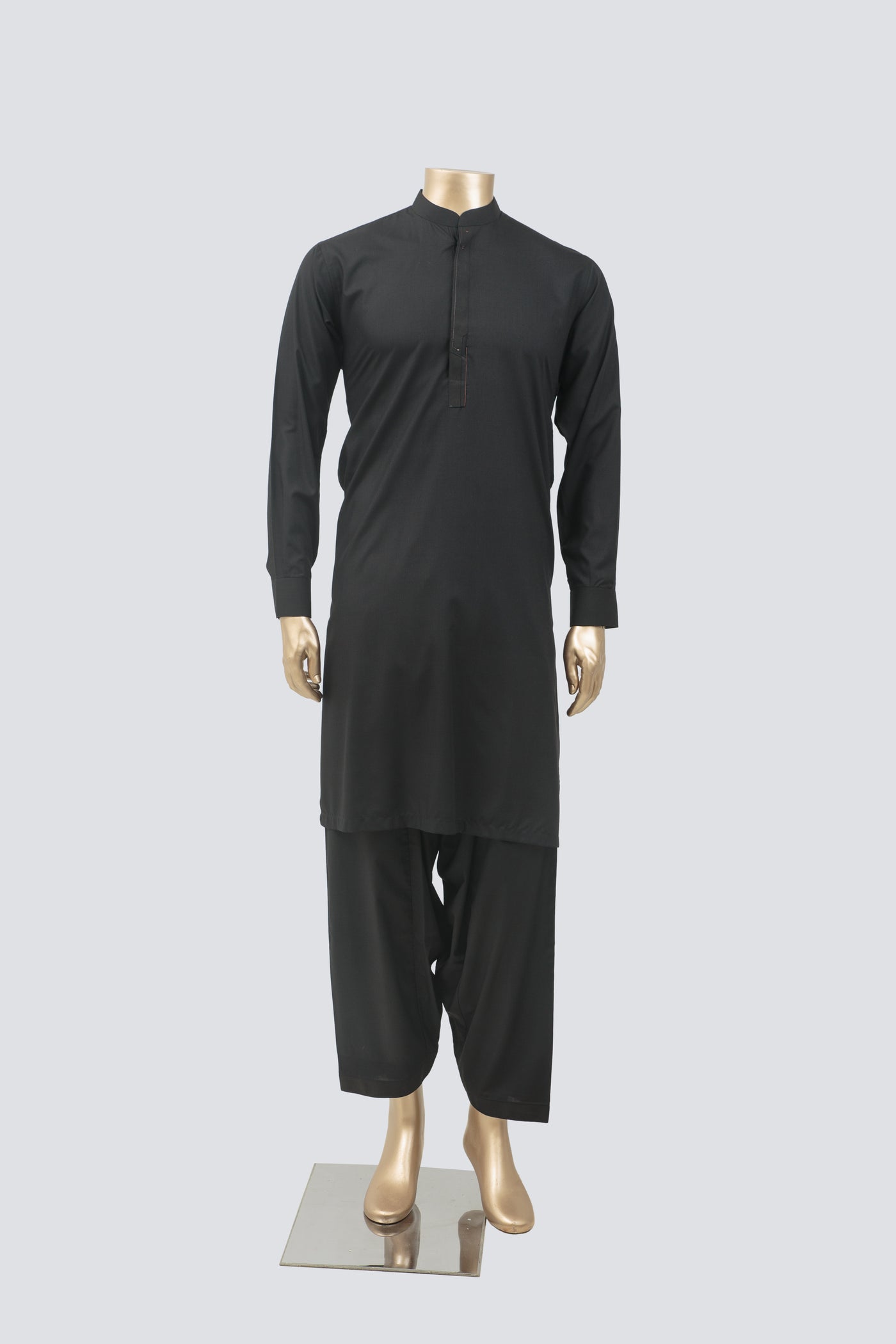 Plain Black Kameez Shalwar - Raf Raf