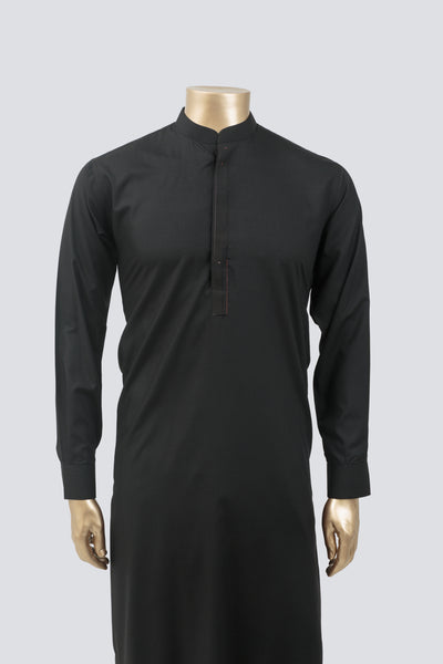 Plain Black Kameez Shalwar - Raf Raf