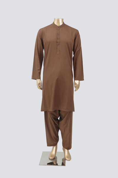 Plain Brown Kameez Shalwar - Raf Raf