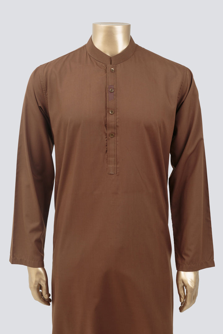 Plain Brown Kameez Shalwar - Raf Raf