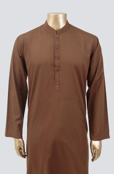 Plain Brown Kameez Shalwar - Raf Raf