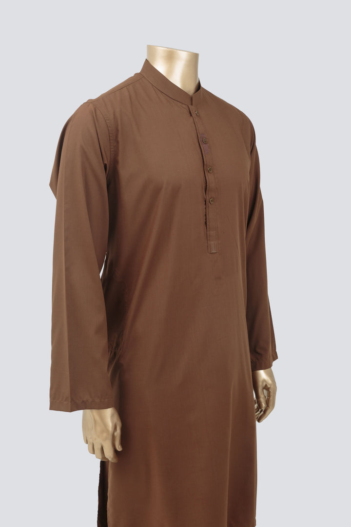 Plain Brown Kameez Shalwar - Raf Raf