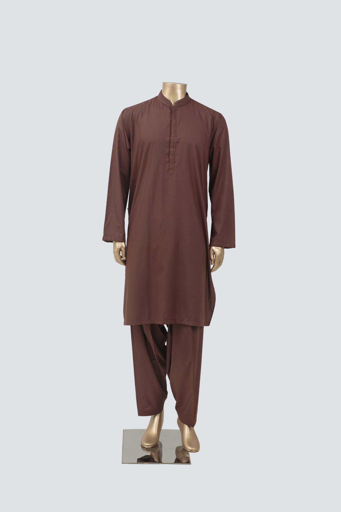 Plain Brown Kameez Shalwar - Raf Raf