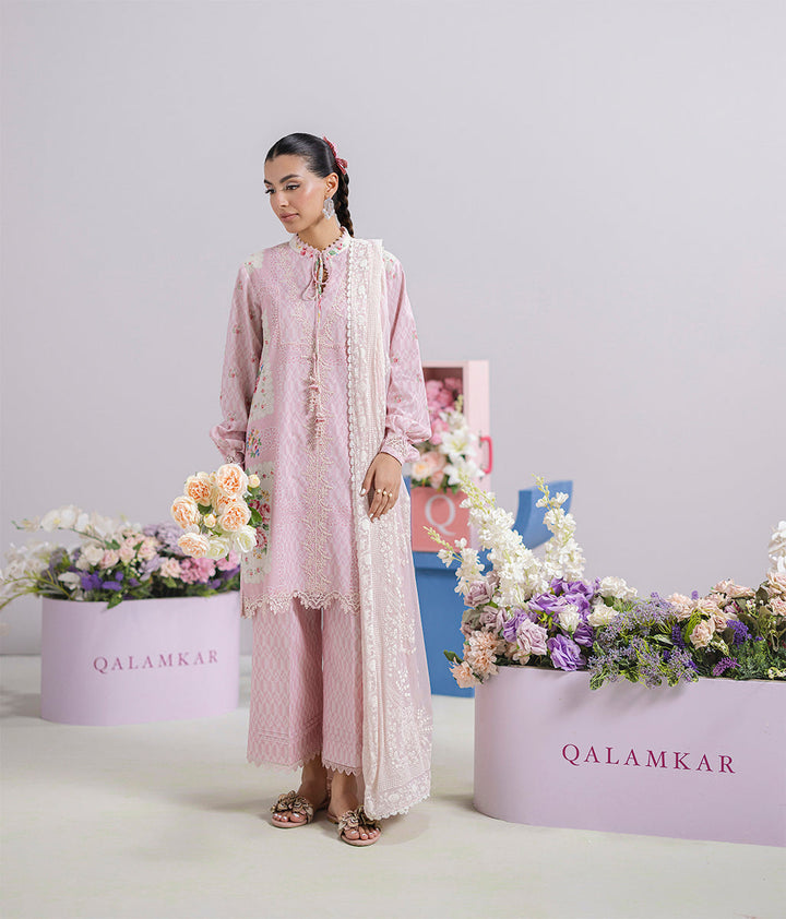 Kira - Qalamkar Q-Print Embroidered Stitched