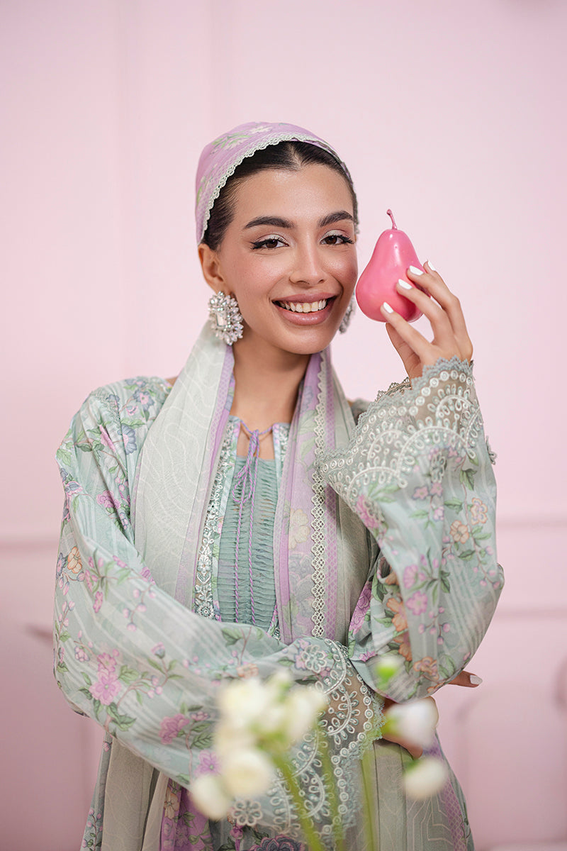 Greta - Qalamkar Q-Print Embroidered Stitched