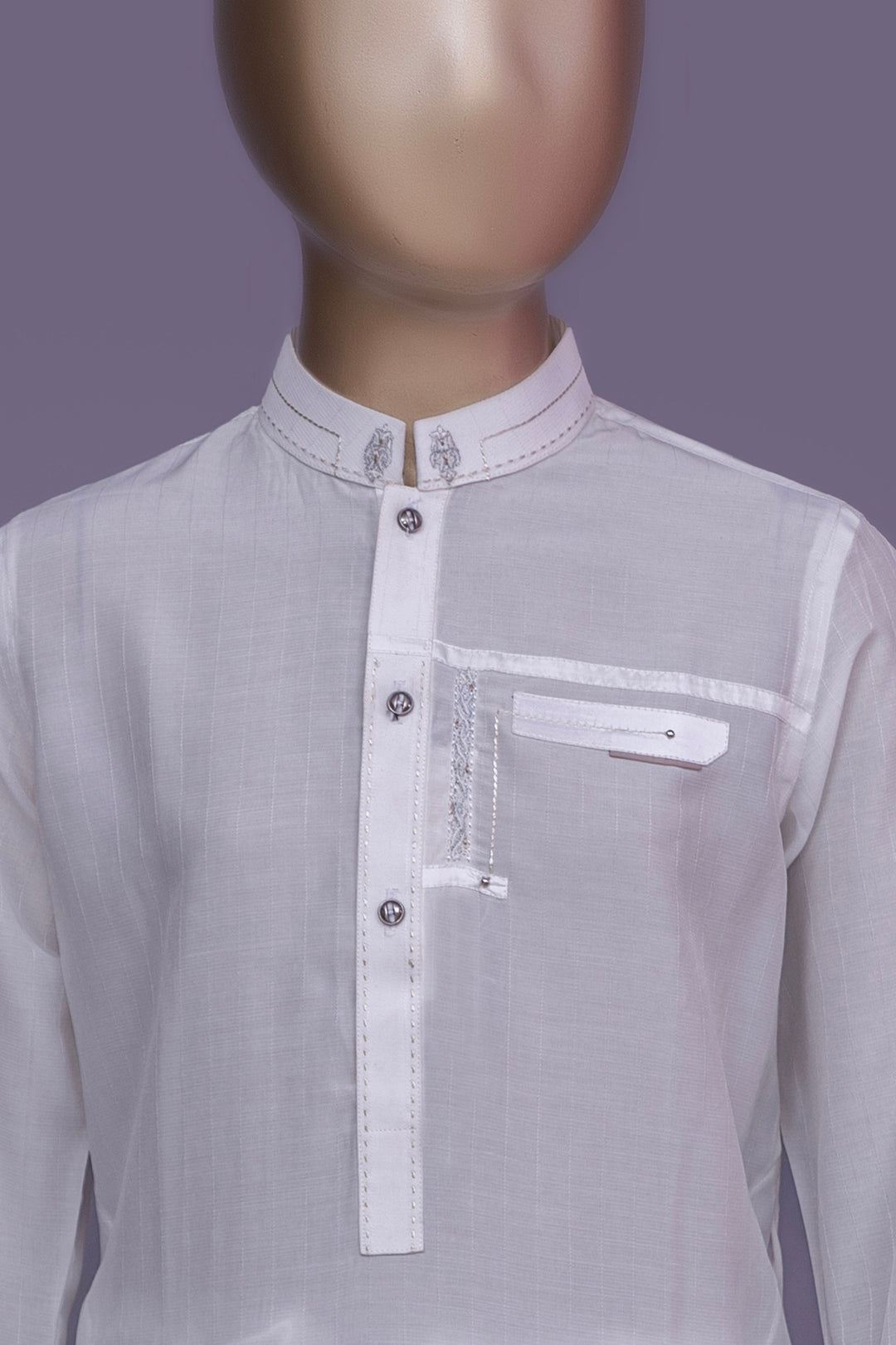 Plain Milky White Shalwar Kameez - Raf Raf