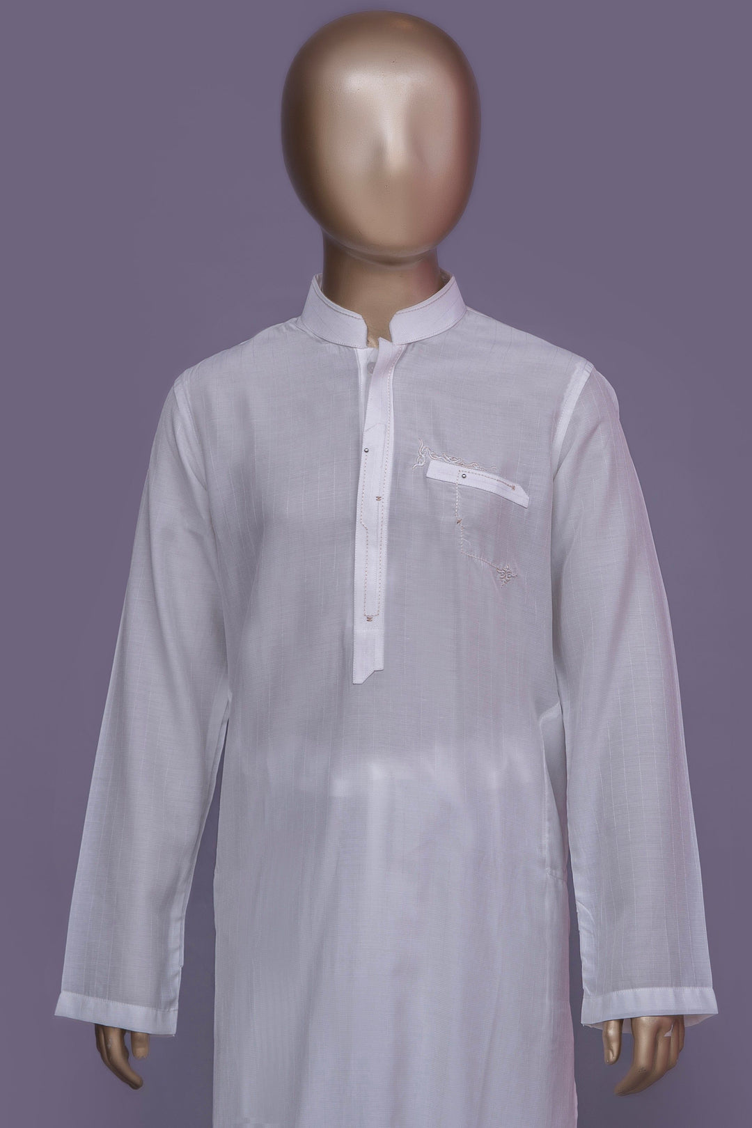 Plain Milky White Shalwar Kameez - Raf Raf