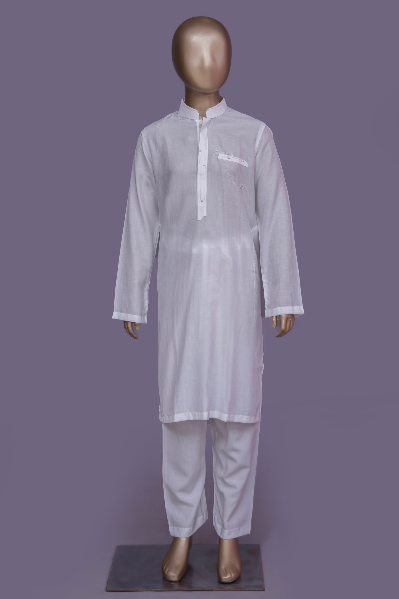 Plain Milky White Shalwar Kameez - Raf Raf