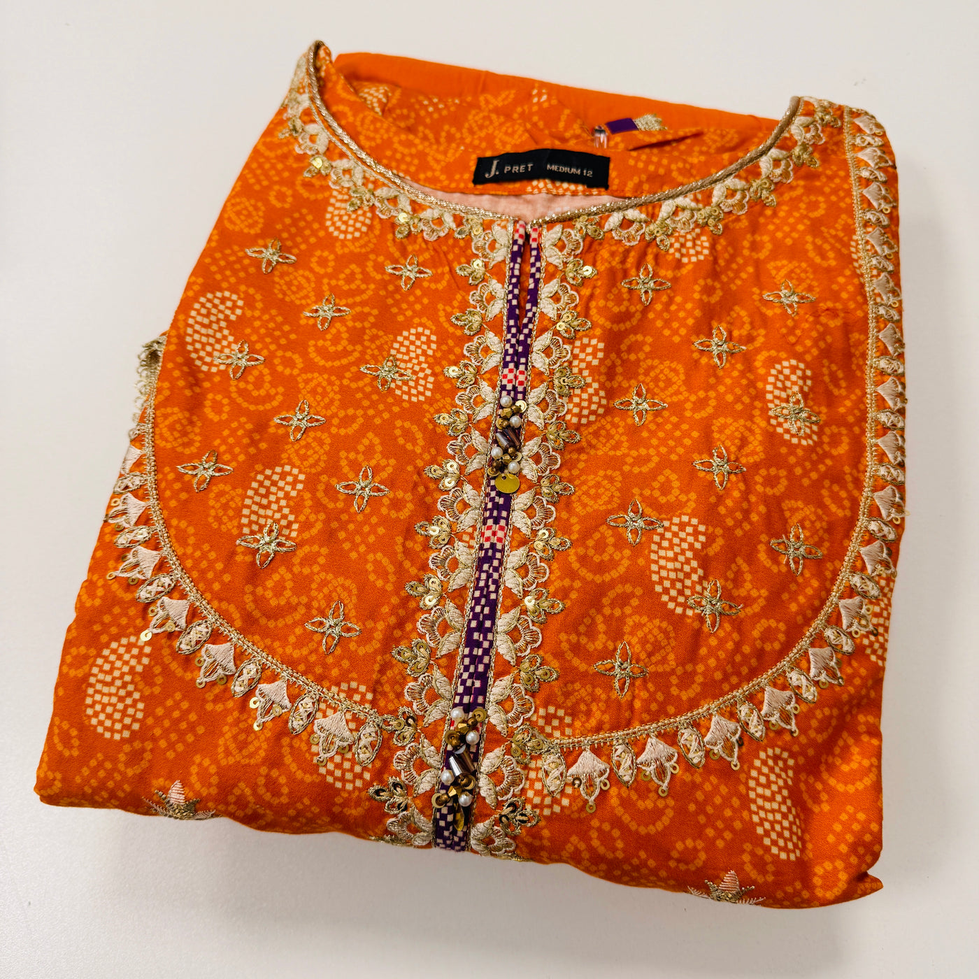 Cambric Orange 3 Piece Suit - J. Junaid Jamshed