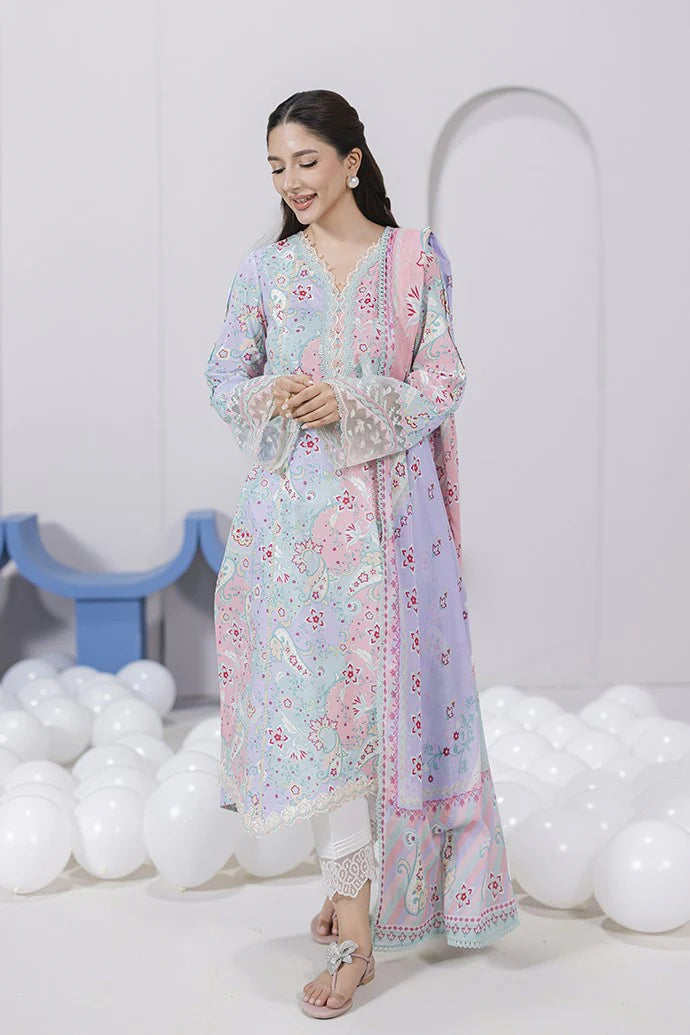 Jade - Qalamkar Q-Print Embroidered Stitched