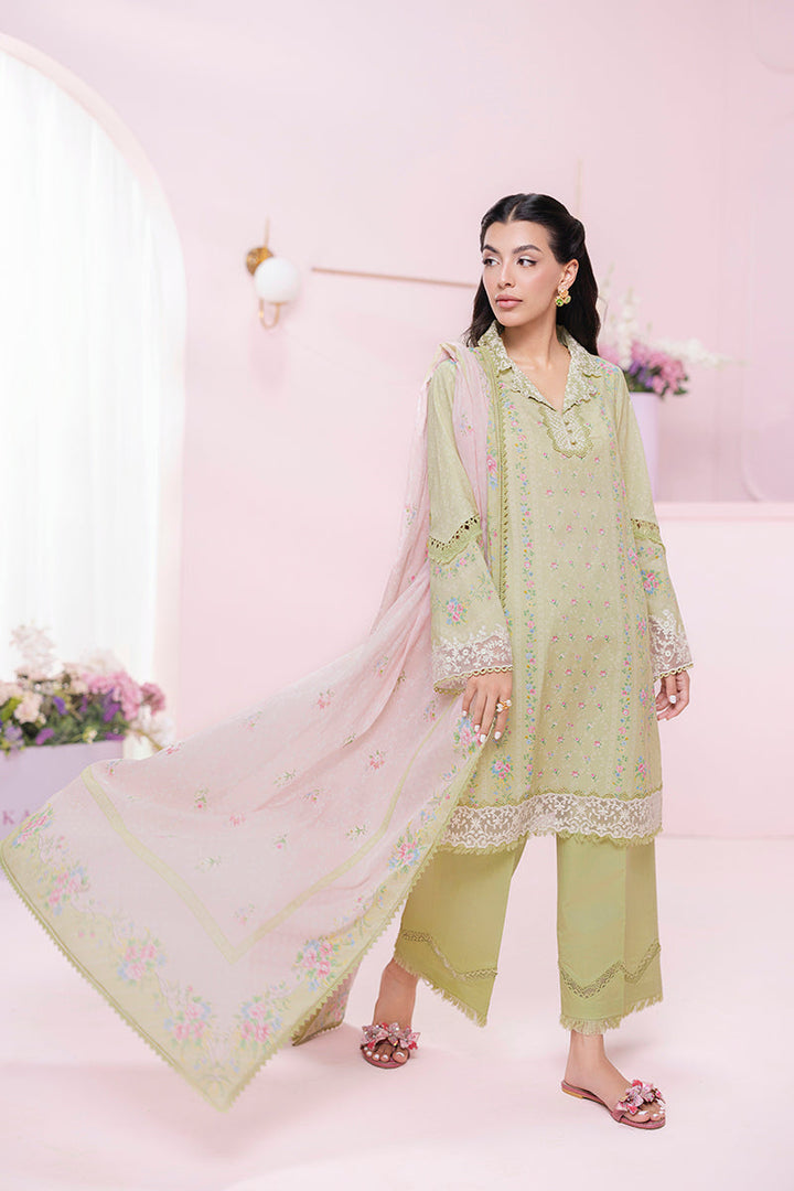 Xena - Qalamkar Q-Print Embroidered Stitched