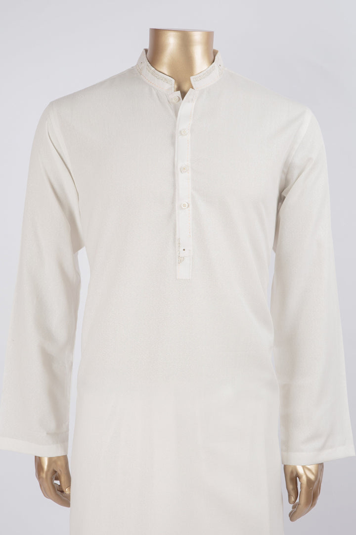 Plain Off White Shalwar Kameez - Raf Raf