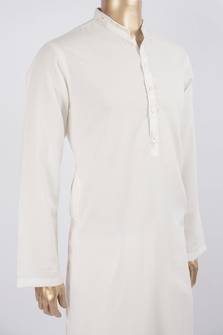 Plain Off White Shalwar Kameez - Raf Raf