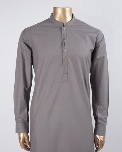 Plain Grey Shalwar Kameez - Raf Raf