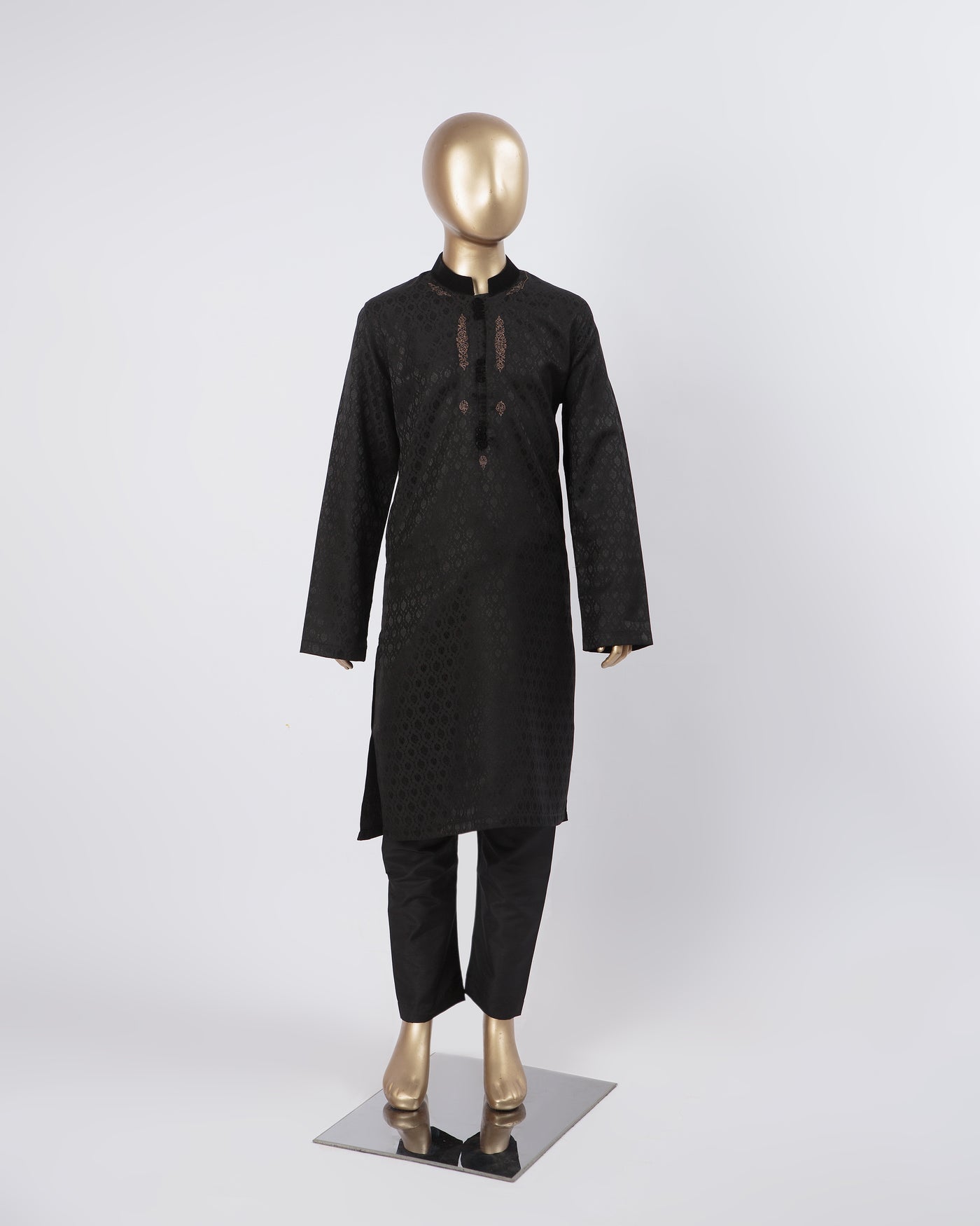 Plain Black Shalwar Kameez - Raf Raf