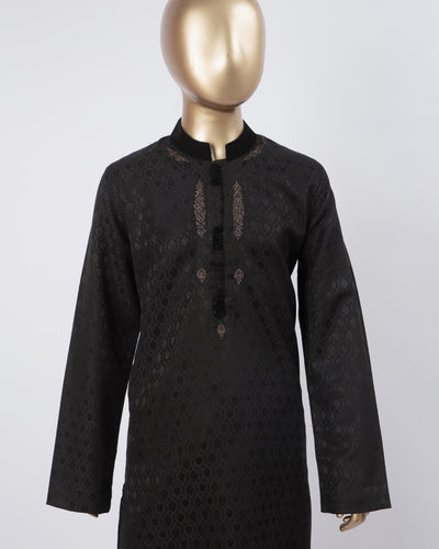 Plain Black Shalwar Kameez - Raf Raf