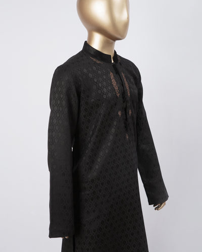 Plain Black Shalwar Kameez - Raf Raf